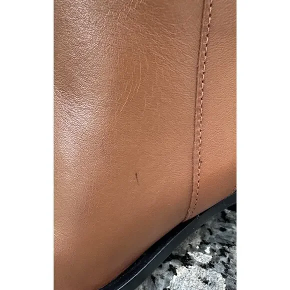 Everlane The Outlaw Boot Saddle Brown Leather Boots Size 9 - Picture 5 of 13